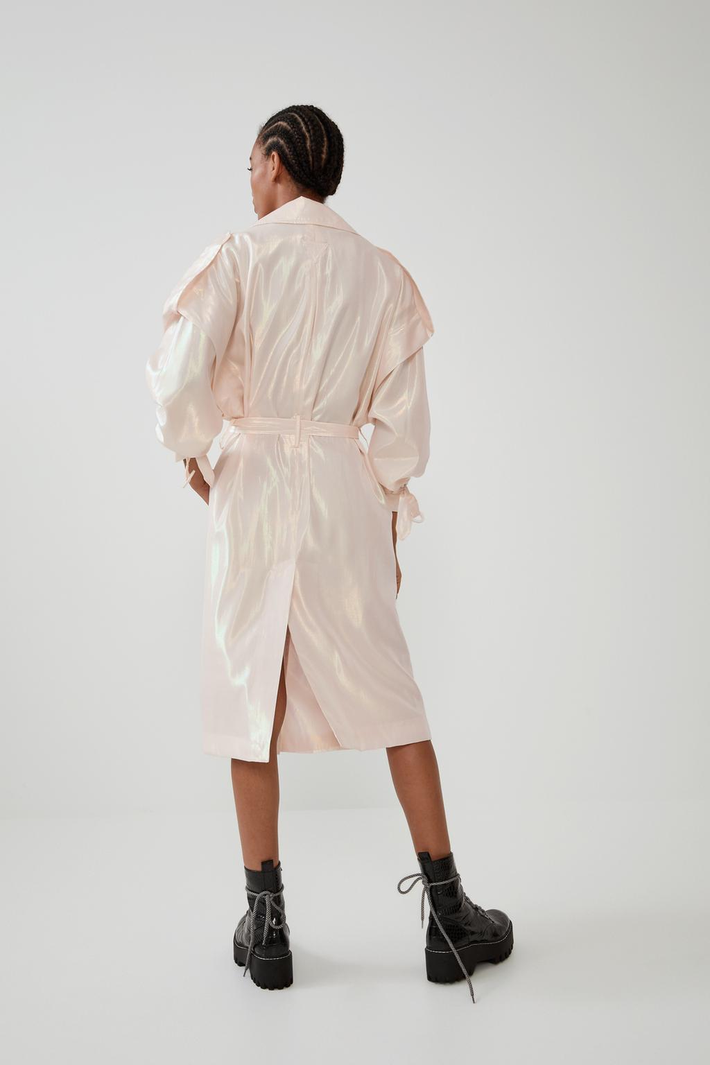 Image 6 of IRIDESCENT-EFFECT TRENCH COAT from Zara