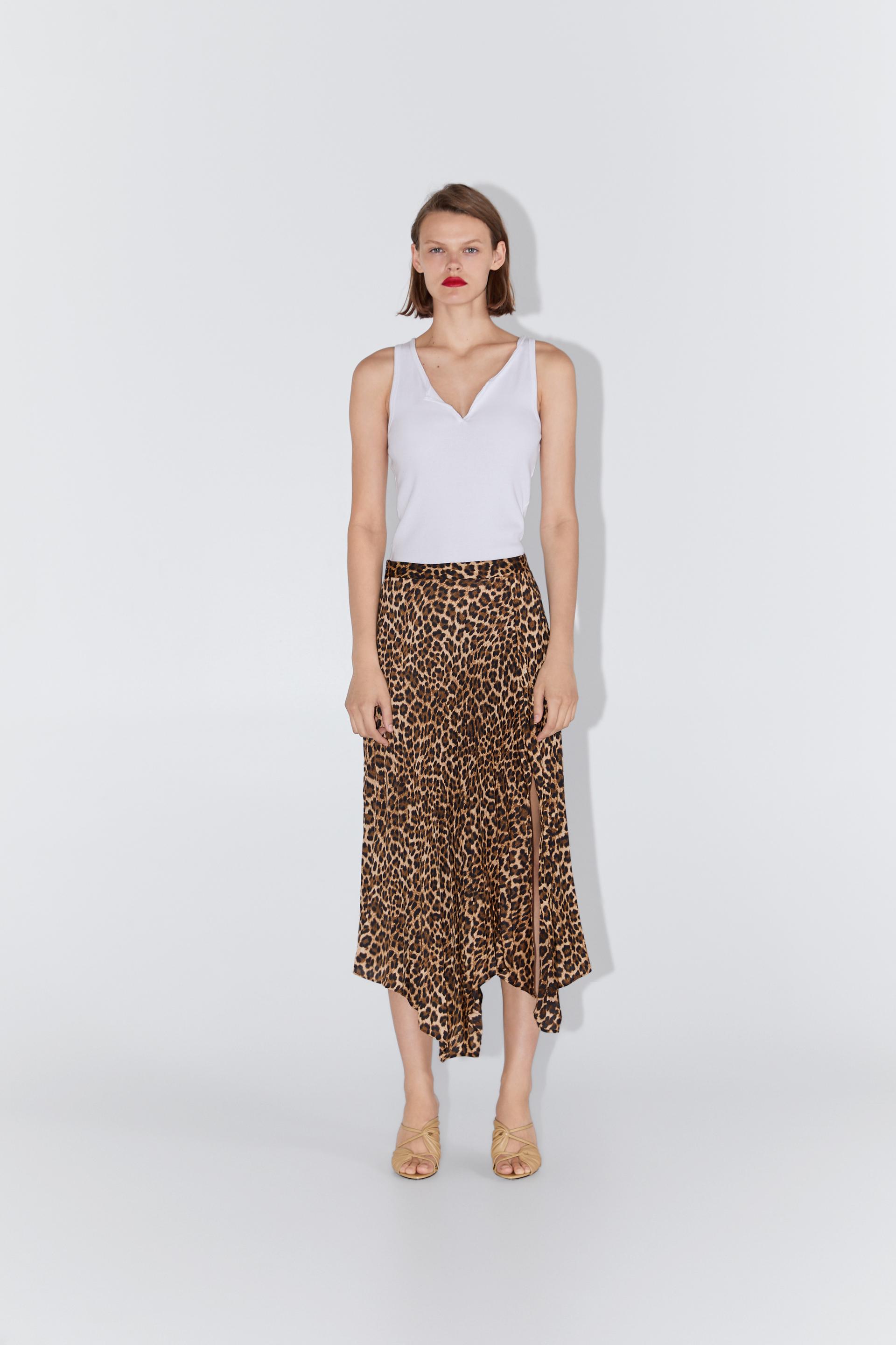 PLISSEEROCK MIT ANIMALPRINT