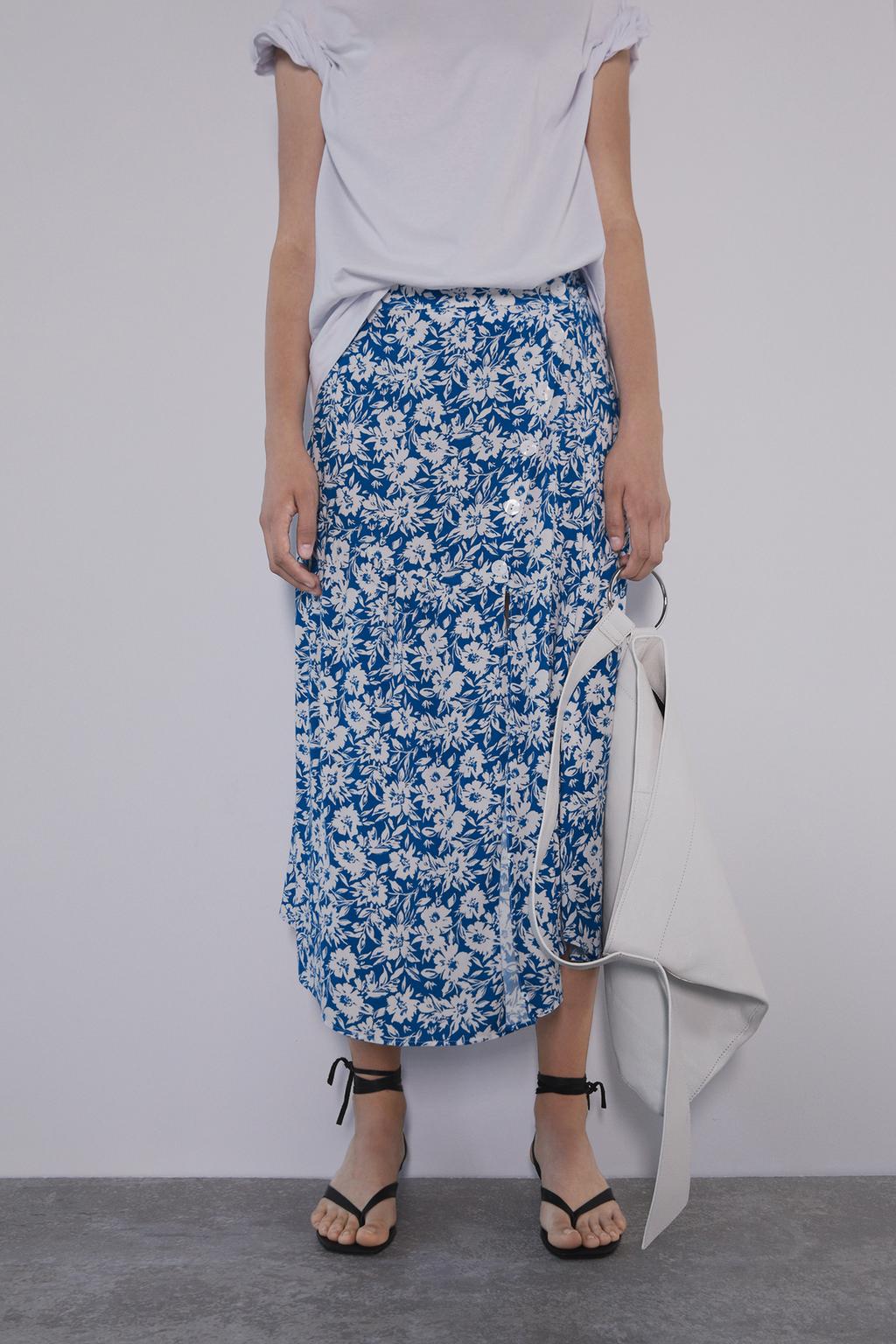Image 2 of FLORAL PRINT SKIRT from Zara