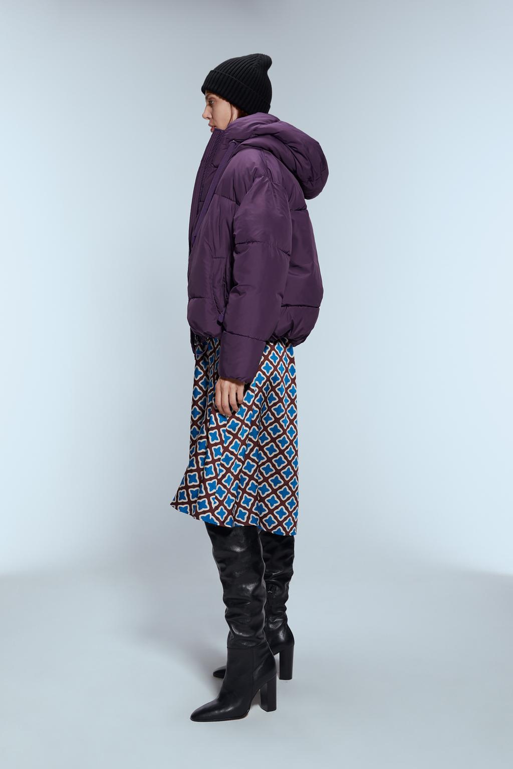 Image 3 of PUFFER JACKET WITH HOOD from Zara