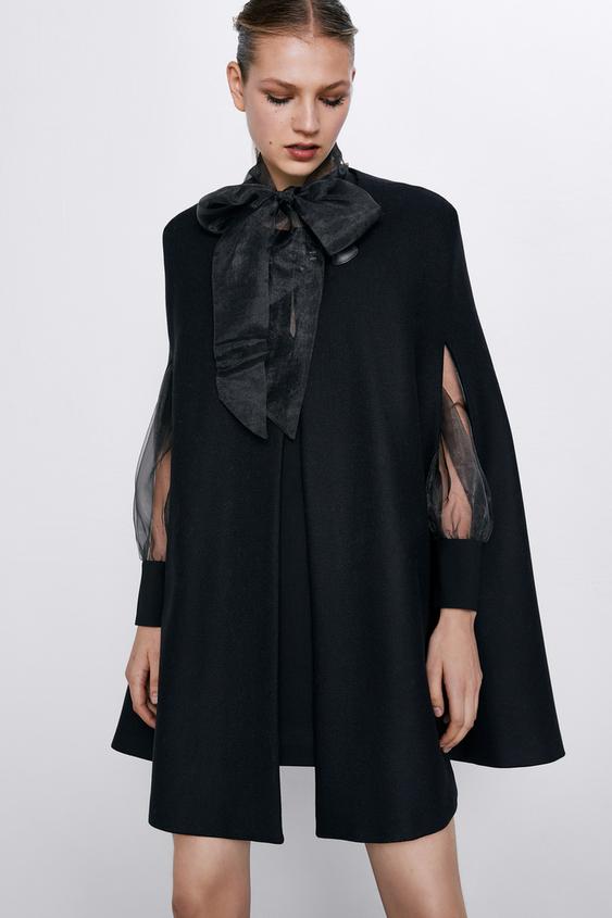 Image 3 of LONG CAPE WITH POCKETS from Zara