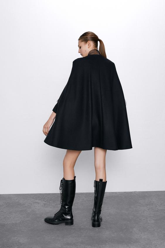 Image 4 of LONG CAPE WITH POCKETS from Zara