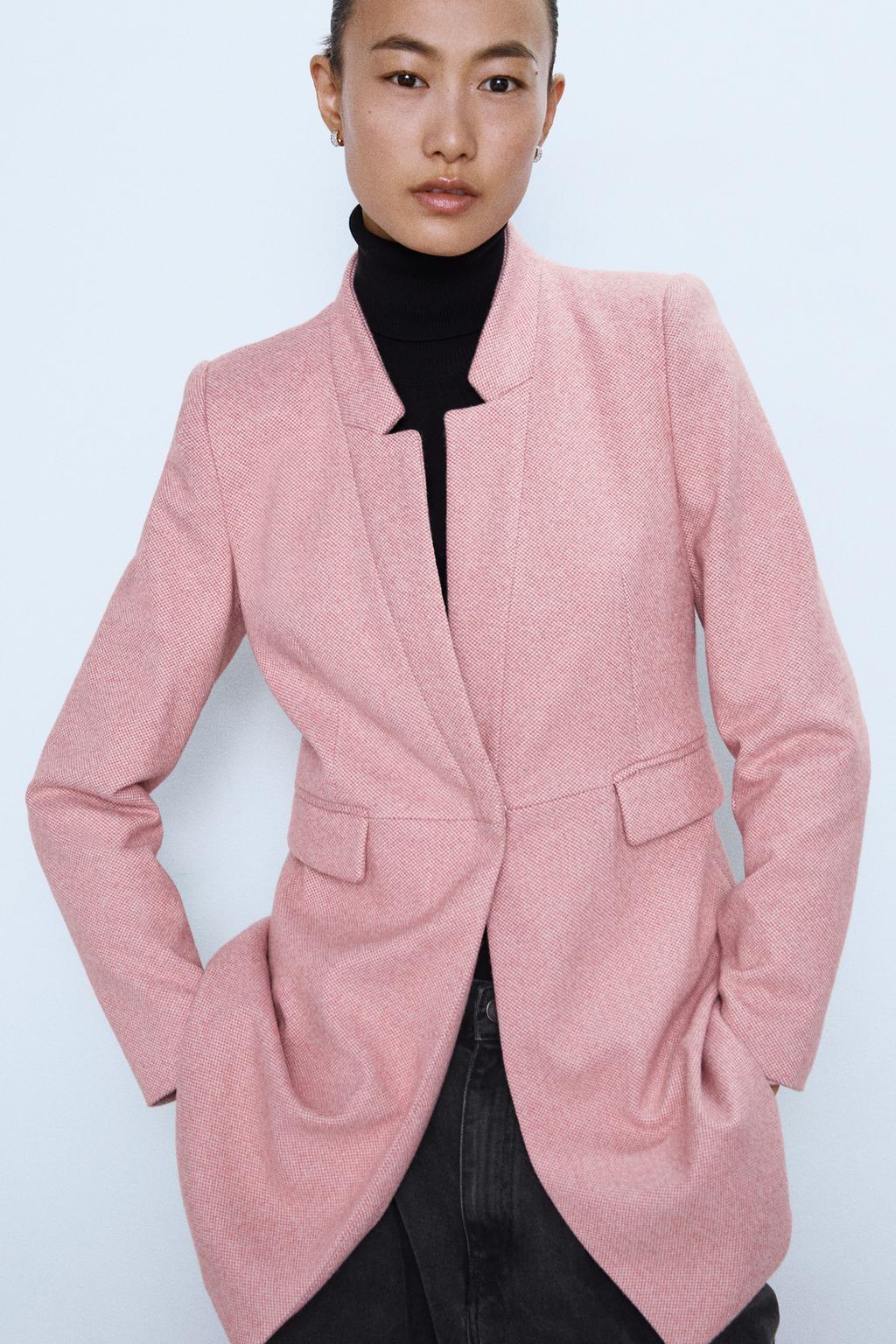 Image 1 of INVERTED LAPEL COLLAR FROCK COAT from Zara