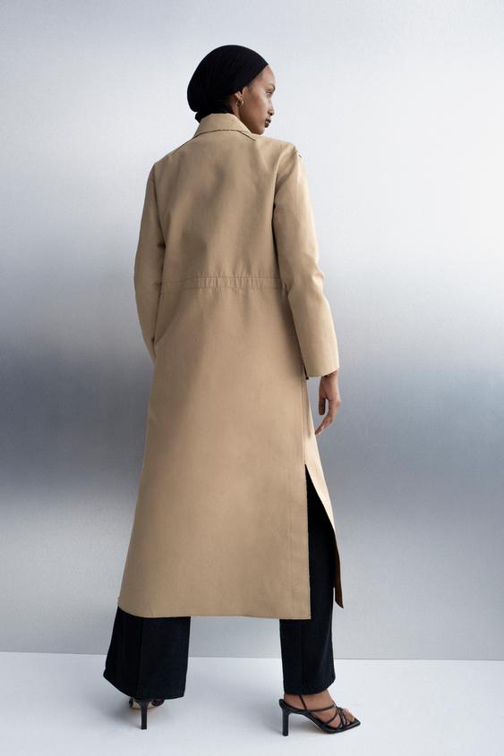 Image 4 of LIMITED EDITION TRENCH COAT WITH BOW AND BELT from Zara