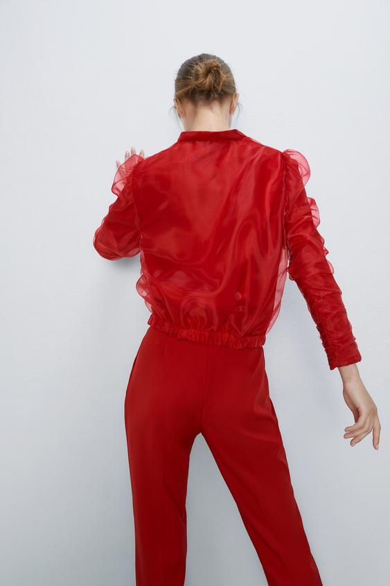 Image 5 of ORGANZA BOMBER JACKET from Zara