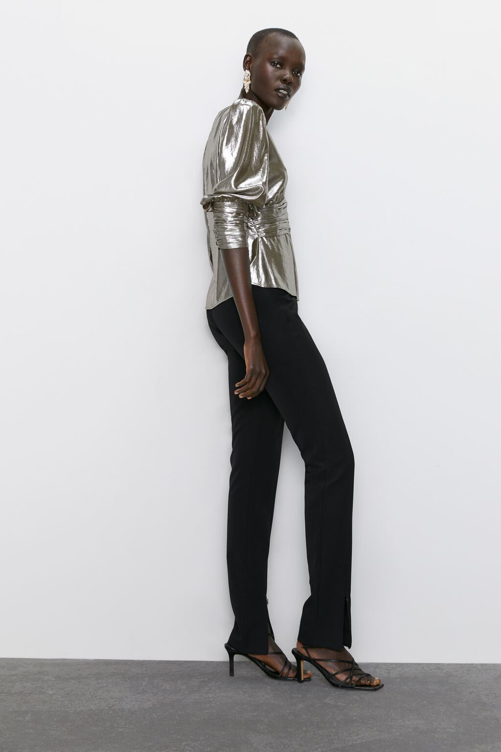 Image 3 of PLEATED WAIST TOP from Zara