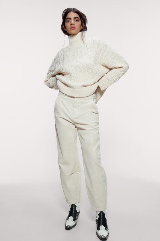 Corduroy Slouchy Trousers View All Trousers Woman Zara Kazakhstan