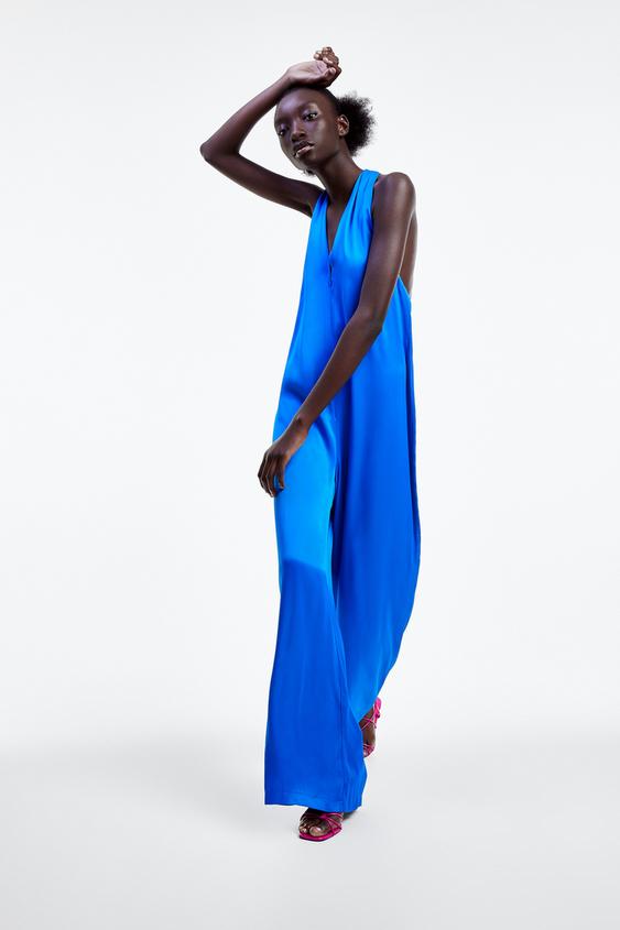 Light blue Zara jumpsuit, 2019 spring.