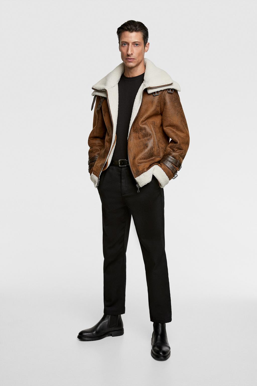 Imagen 1 de CAZADORA COMBINADA DOBLE CUELLO de Zara