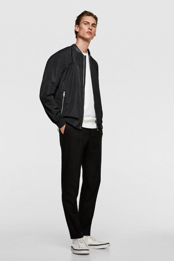 Bomber Jacket With Contrasting Collar View All Jackets Man