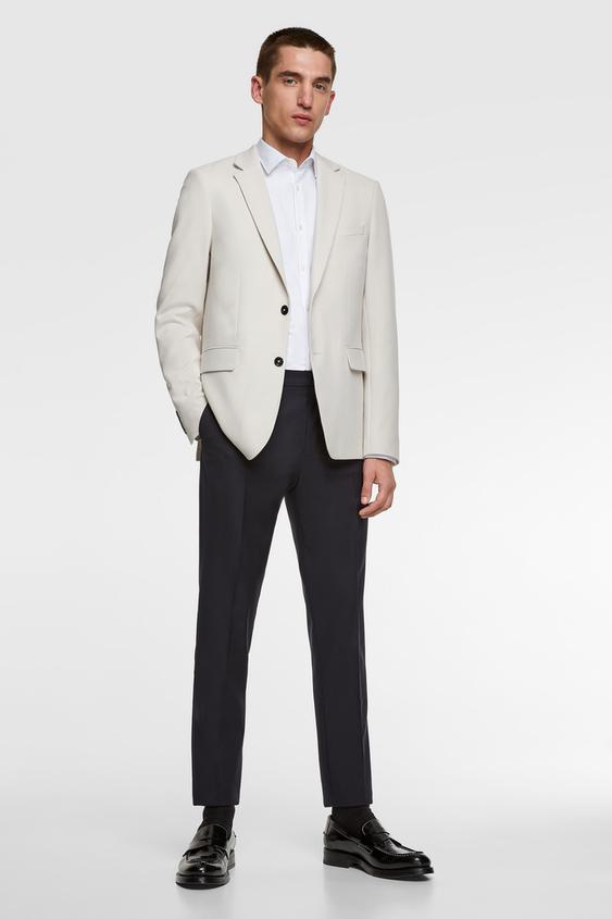 Textured Comfort Knit Blazer Zara Singapore