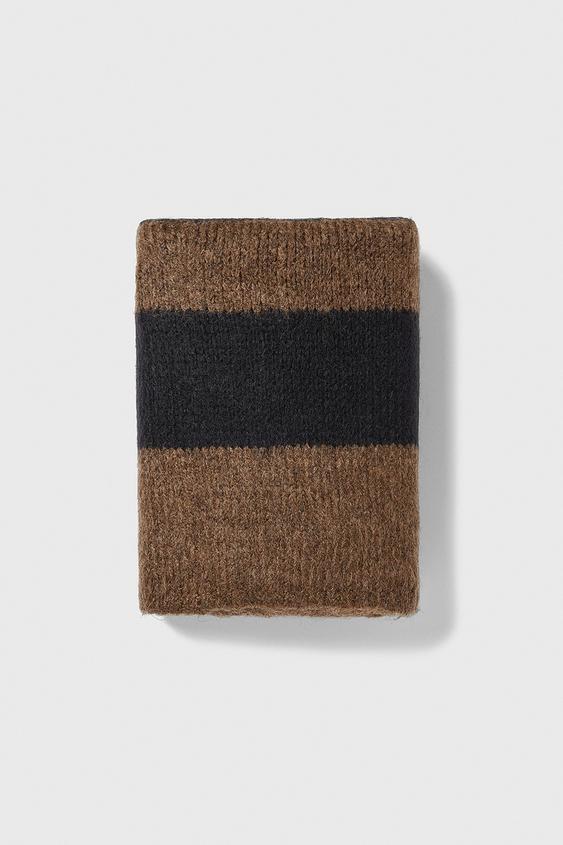 Striped Knit Scarf Striped Knit Scarf