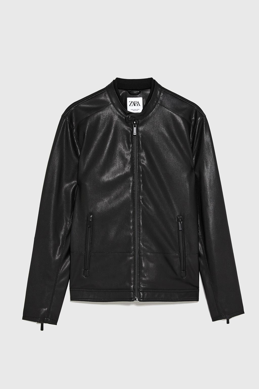 Men S Faux Leather Jackets New Collection Zara Egypt