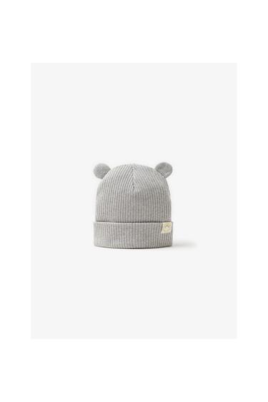 RIBBED HAT WITH EARS