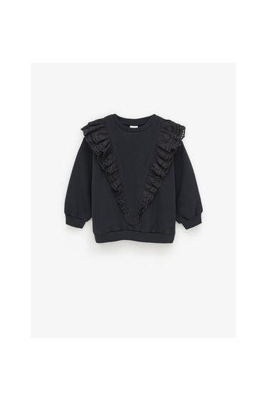 LACE TRIM SWEATSHIRT