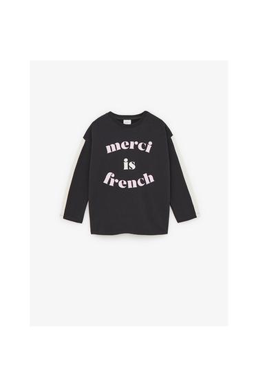 PLUSH SWEATSHIRT WITH STRIPES