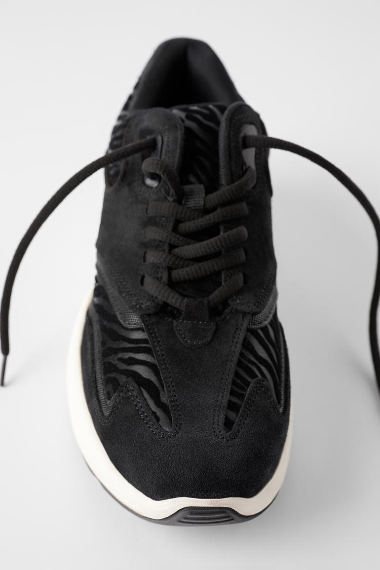 Animal Print Sneakers Zara United Kingdom