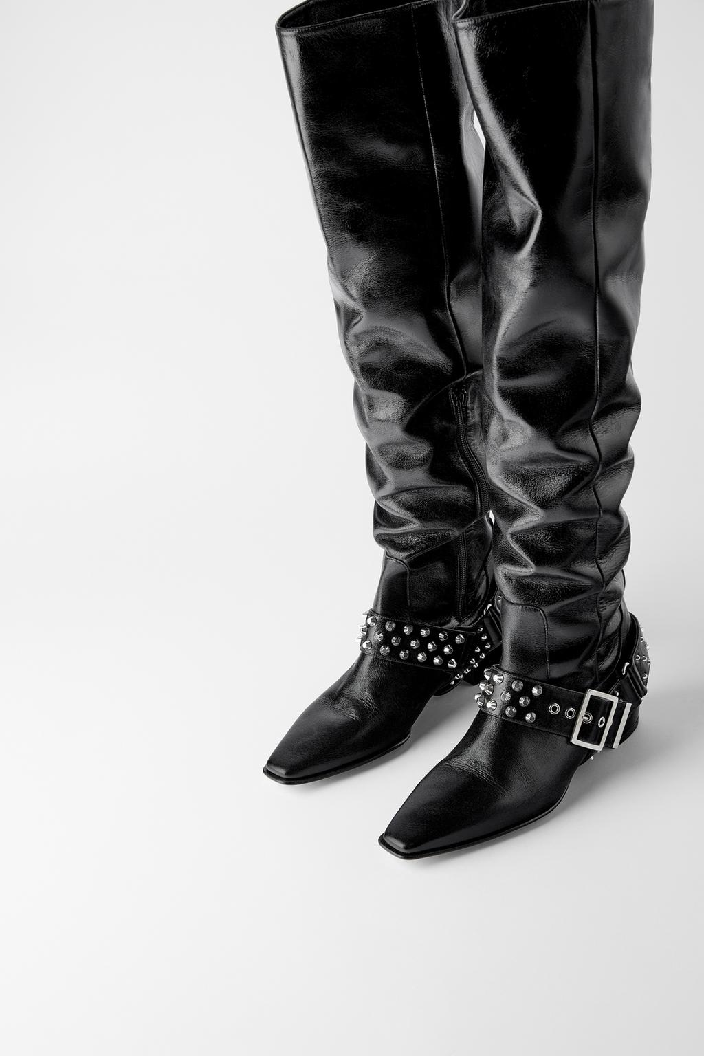 Immagine 1 di STIVALI BASSI IN PELLE COWBOY di Zara