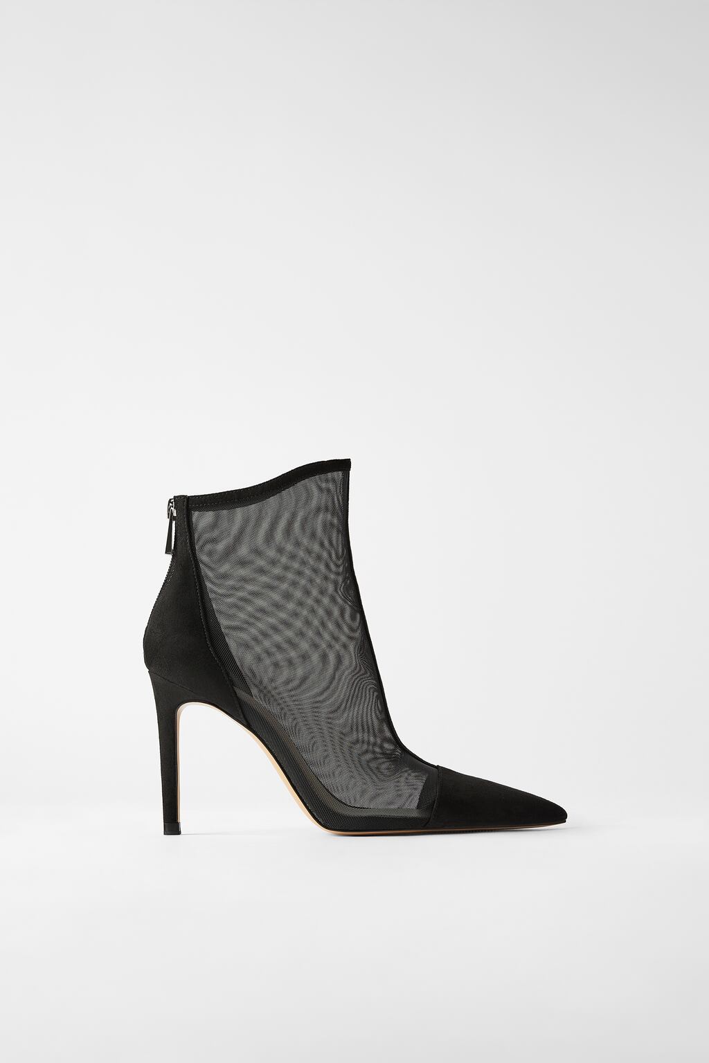 Image 2 of HIGH-HEEL MESH ANKLE BOOTS from Zara