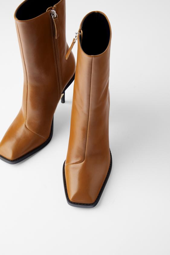 Tan Leather Shoes Ladies 9 5145001105 2 4 1