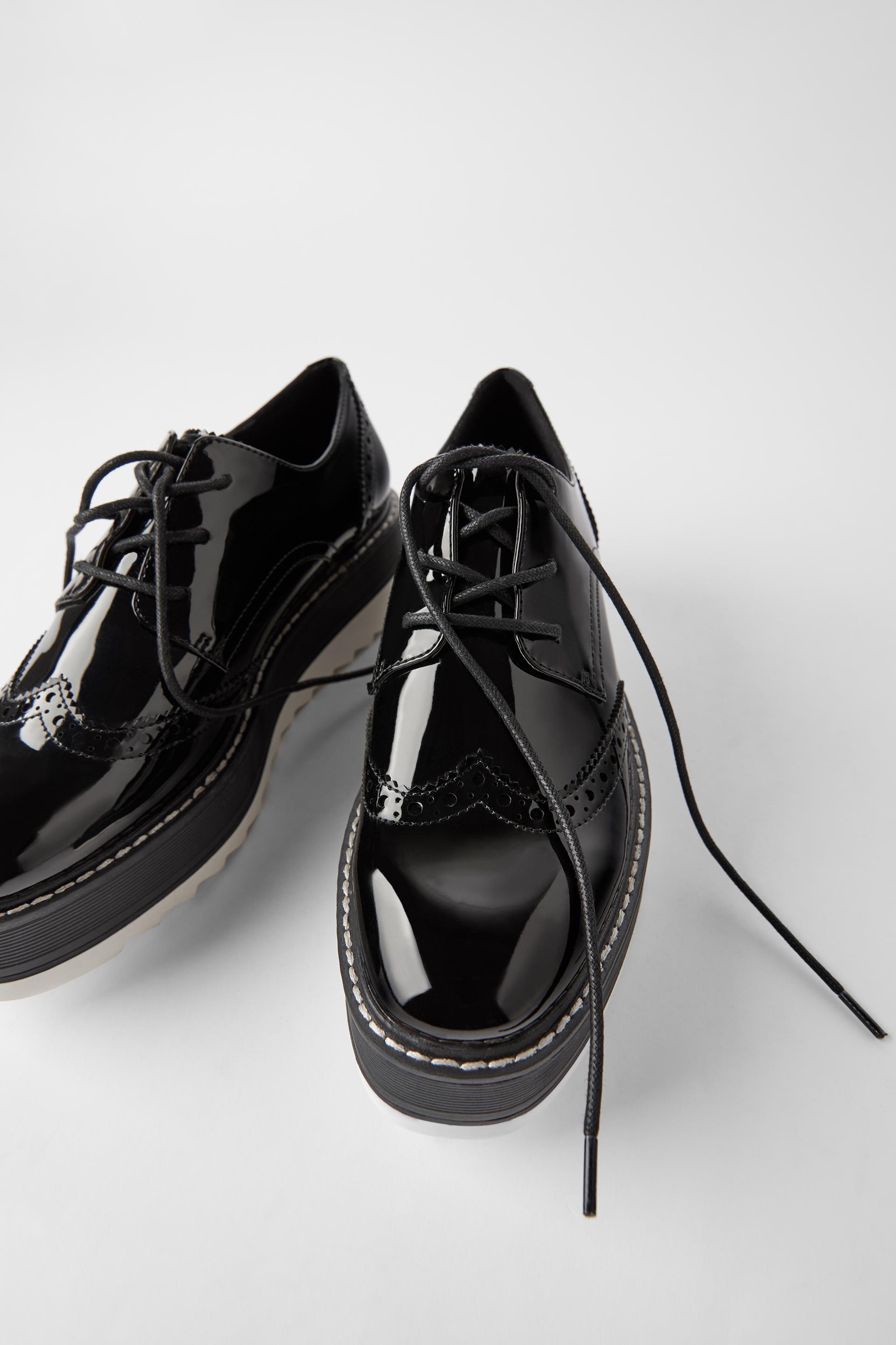 Flat Platform Derby Shoes Zara Tunisie Tunisia