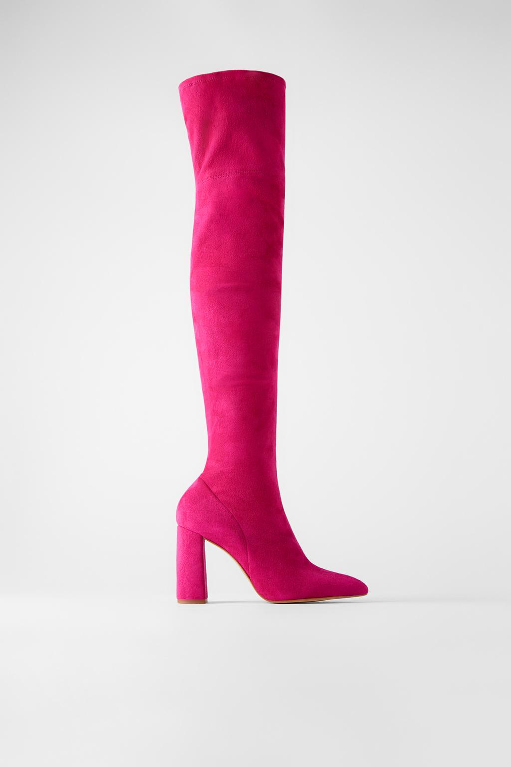 Immagine 2 di STIVALI CON TACCO IN PELLE SCAMOSCIATA XL di Zara