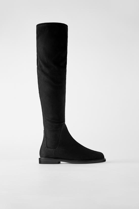 Black flat boots Black flat boots