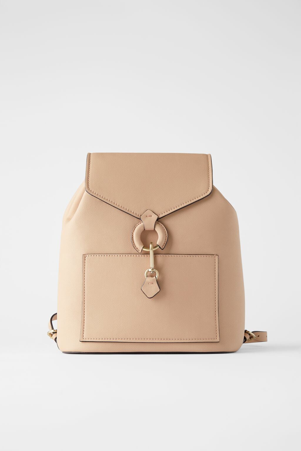 Image 2 of FLAP BACKPACK WITH RING from Zara