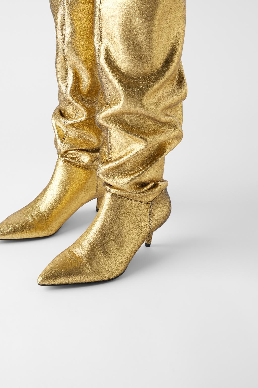 Immagine 3 di STIVALI CON TACCO MEDIO METALLIZZATI di Zara