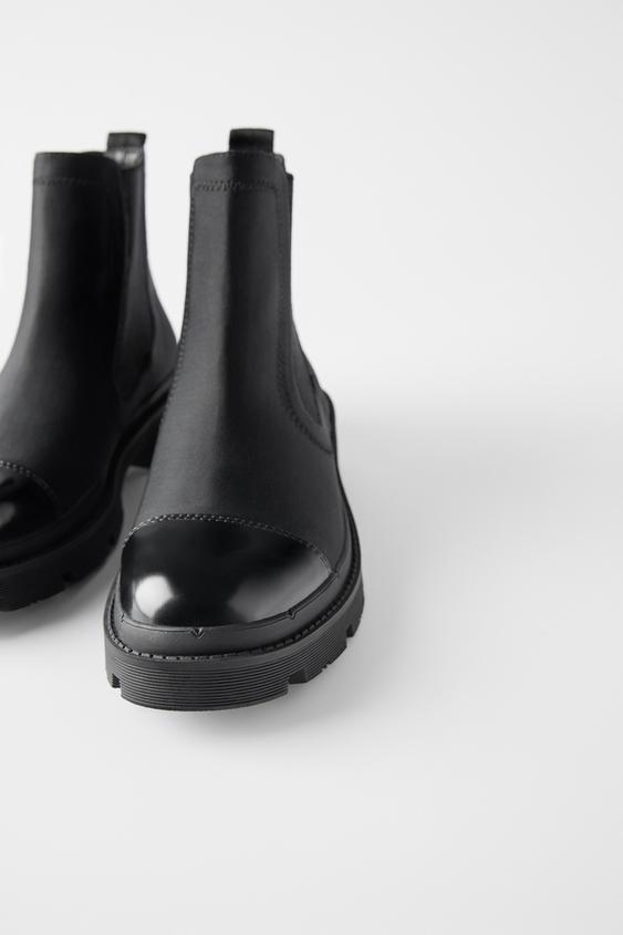 Flat Track Sole Stretch Ankle Boots Woman Shoes Bags New In