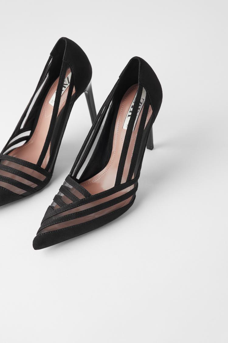 High Heel Shoes With Mesh Zara United Kingdom