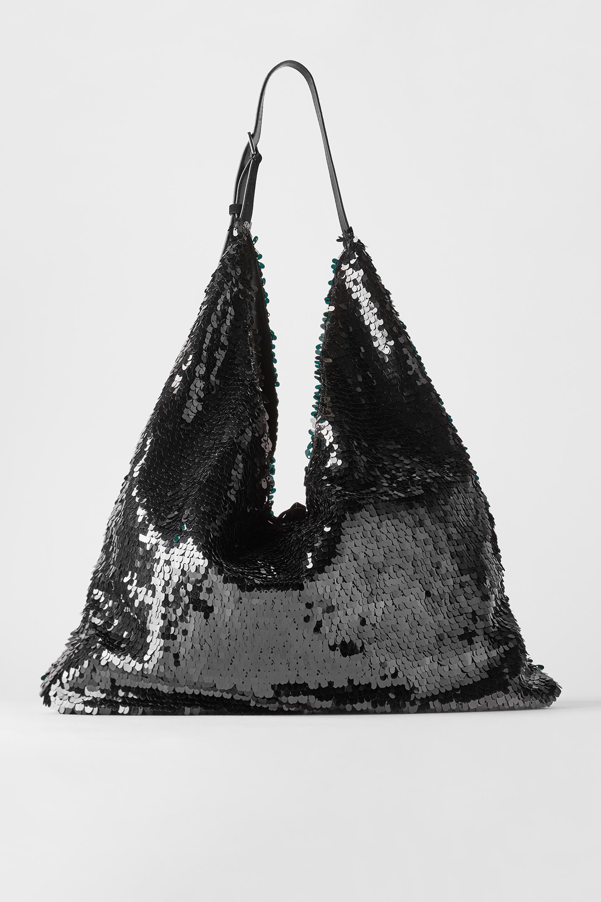 Image 2 of SEQUINNED BUCKET BAG from Zara