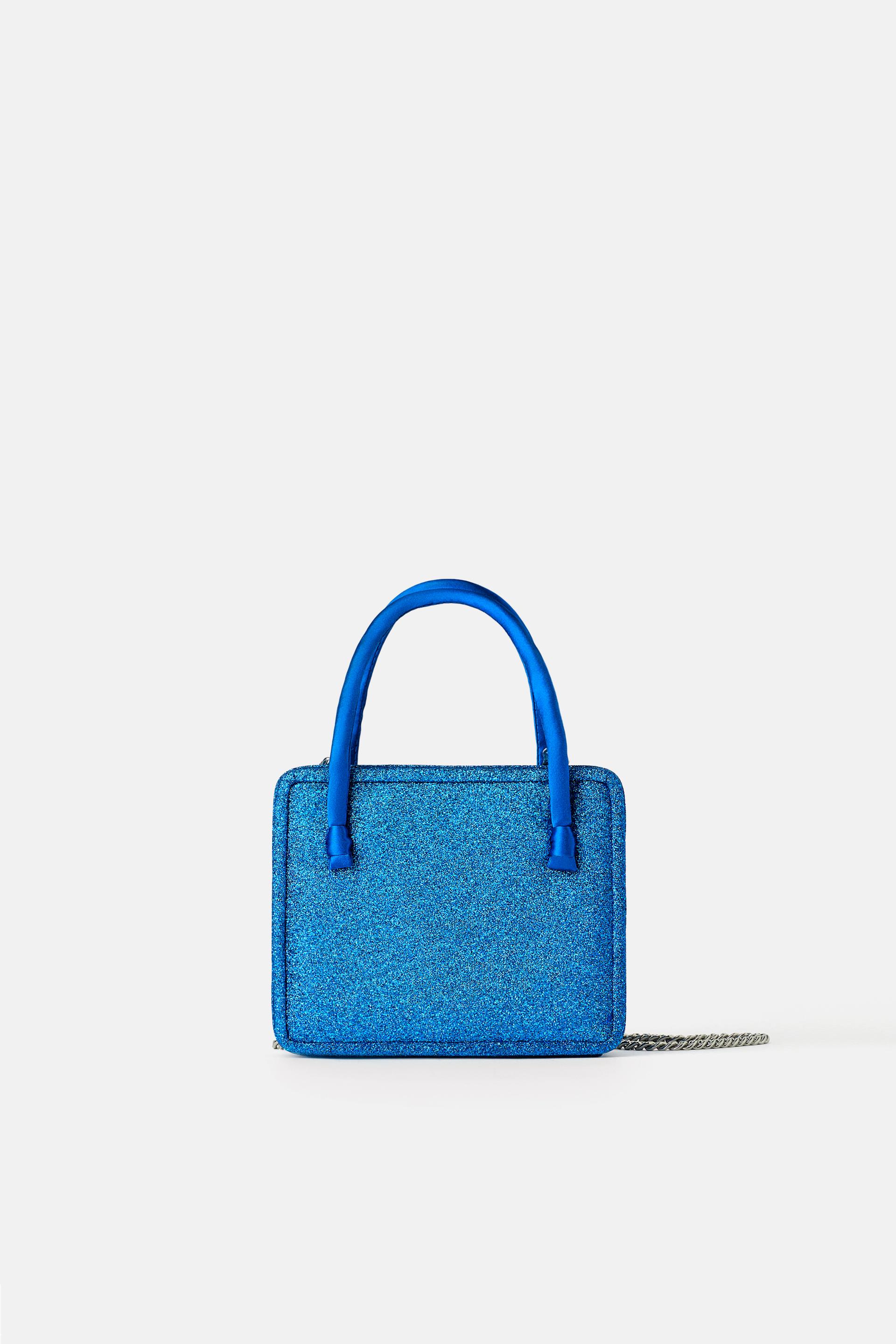 Blue Collection Glitter Mini Crossbody Bag