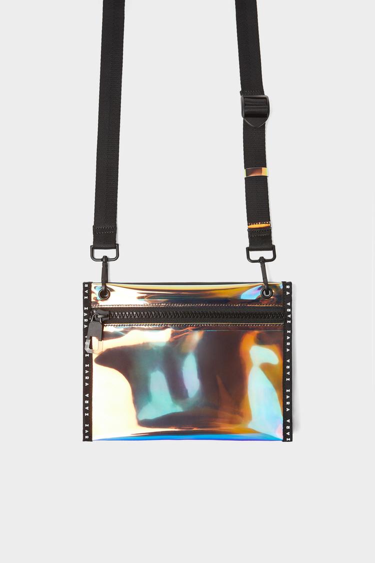 Contrast Vinyl Crossbody Bag Zara Singapore
