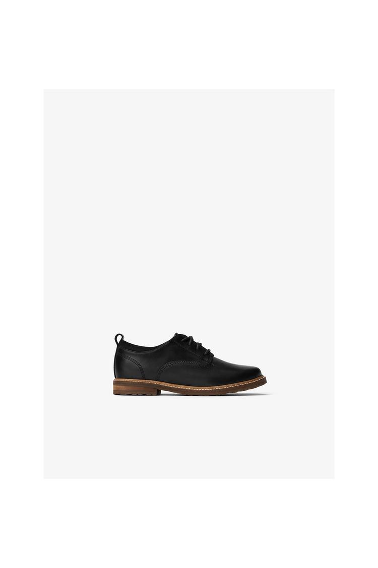 Leather Derby Shoes Zara Romania
