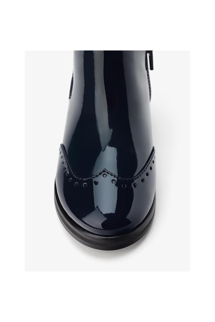 faux patent finish chelsea boots zara