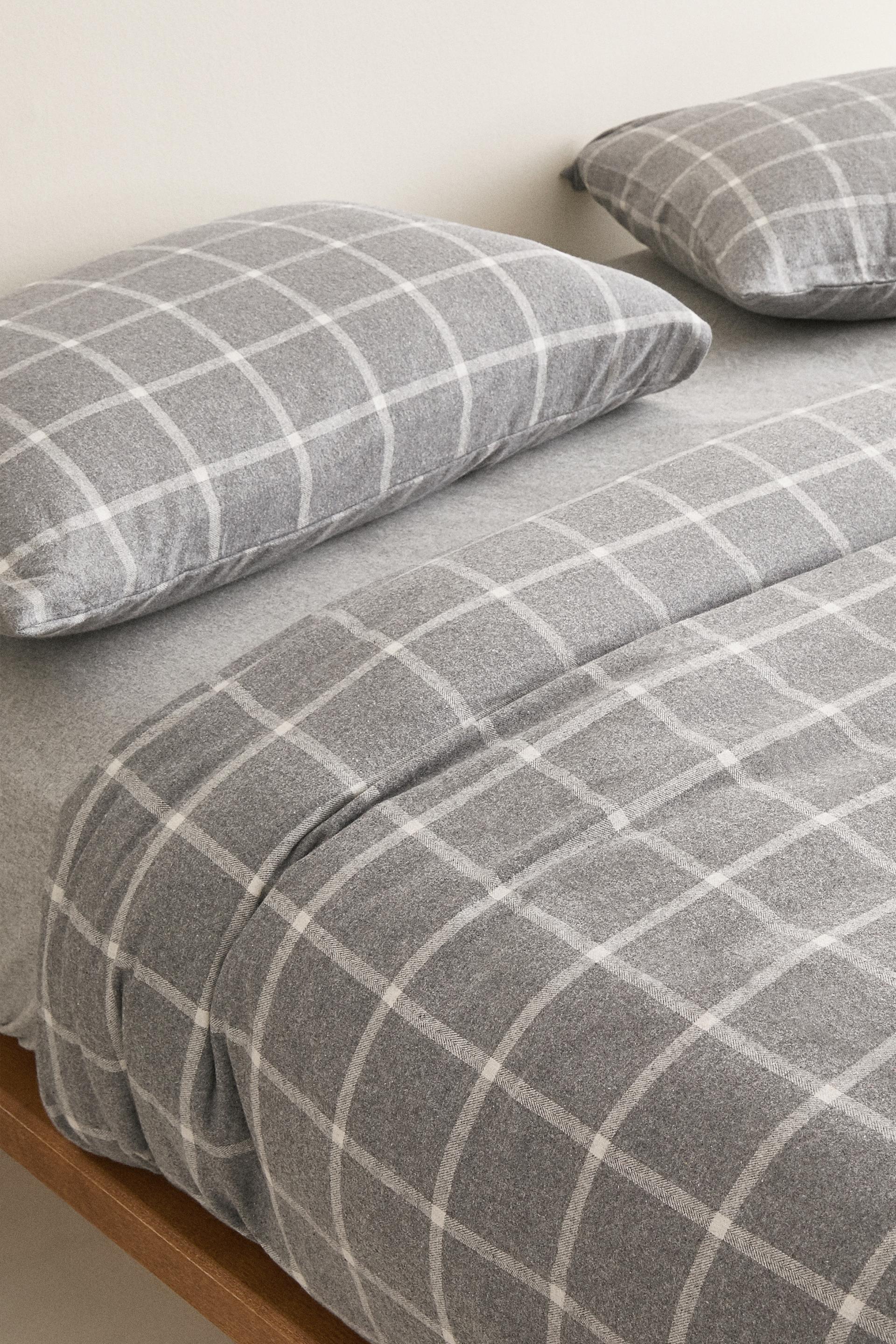Check Flannel Duvet Cover Zara United Kingdom