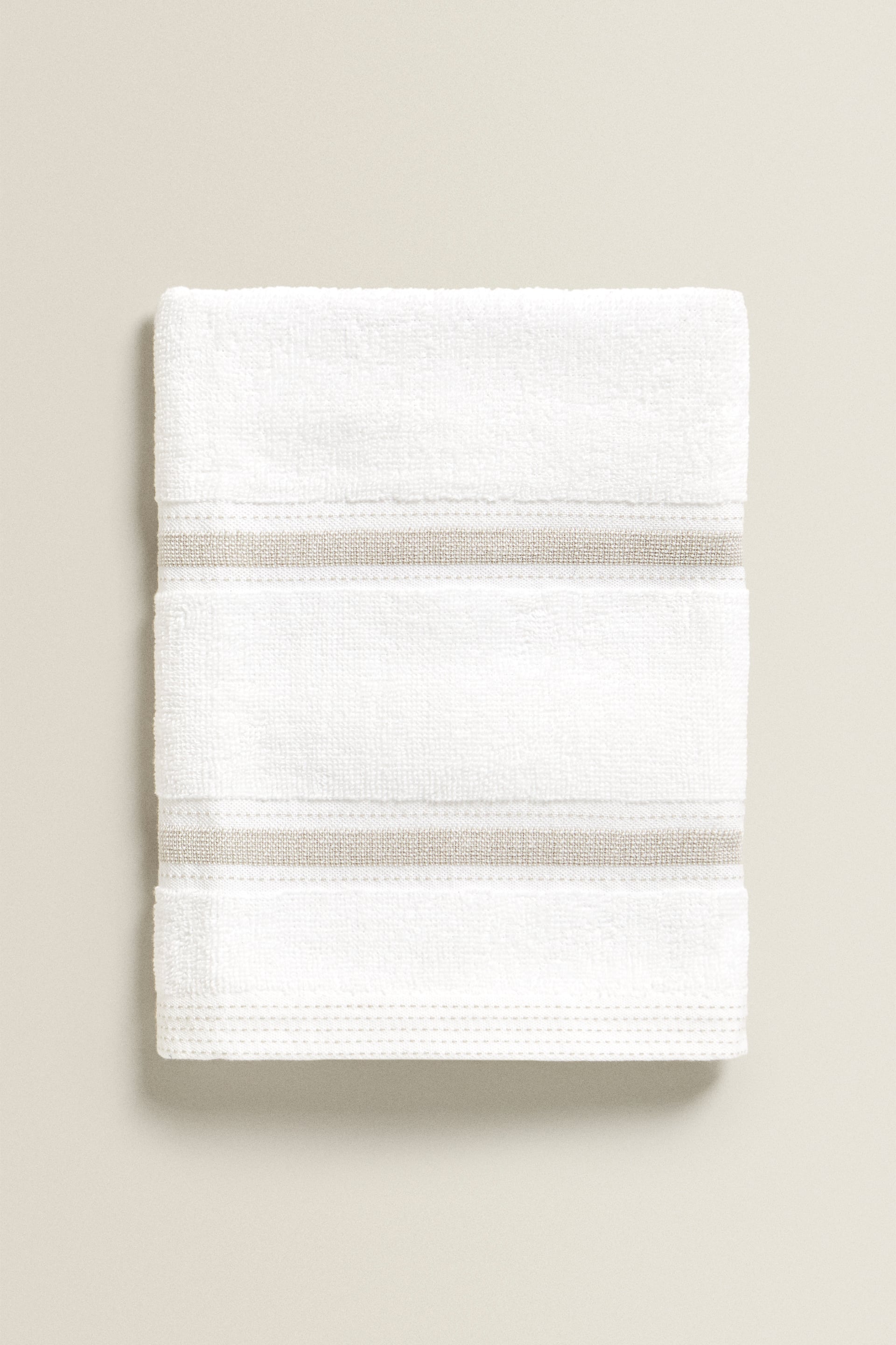 CHECK COTTON KITCHEN TOWEL (PACK OF 3) - Brown / Taupe