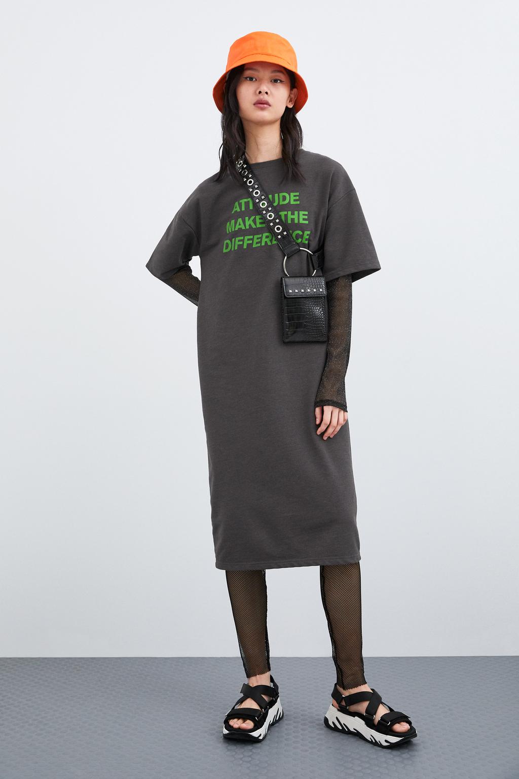 ç”»åƒ 1 㮠フãƒãƒ³ãƒˆãƒ†ã‚スト入りワンピース ザラã‹ã‚‰