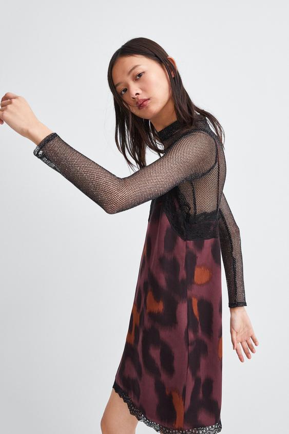 Image 4 of ANIMAL PRINT CAMISOLE DRESS from Zara