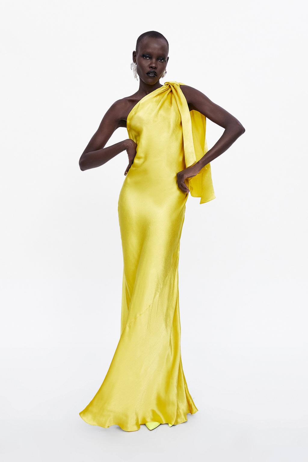 Image 1 of LIMITED EDITION ONE-SHOULDER DRESS from Zara