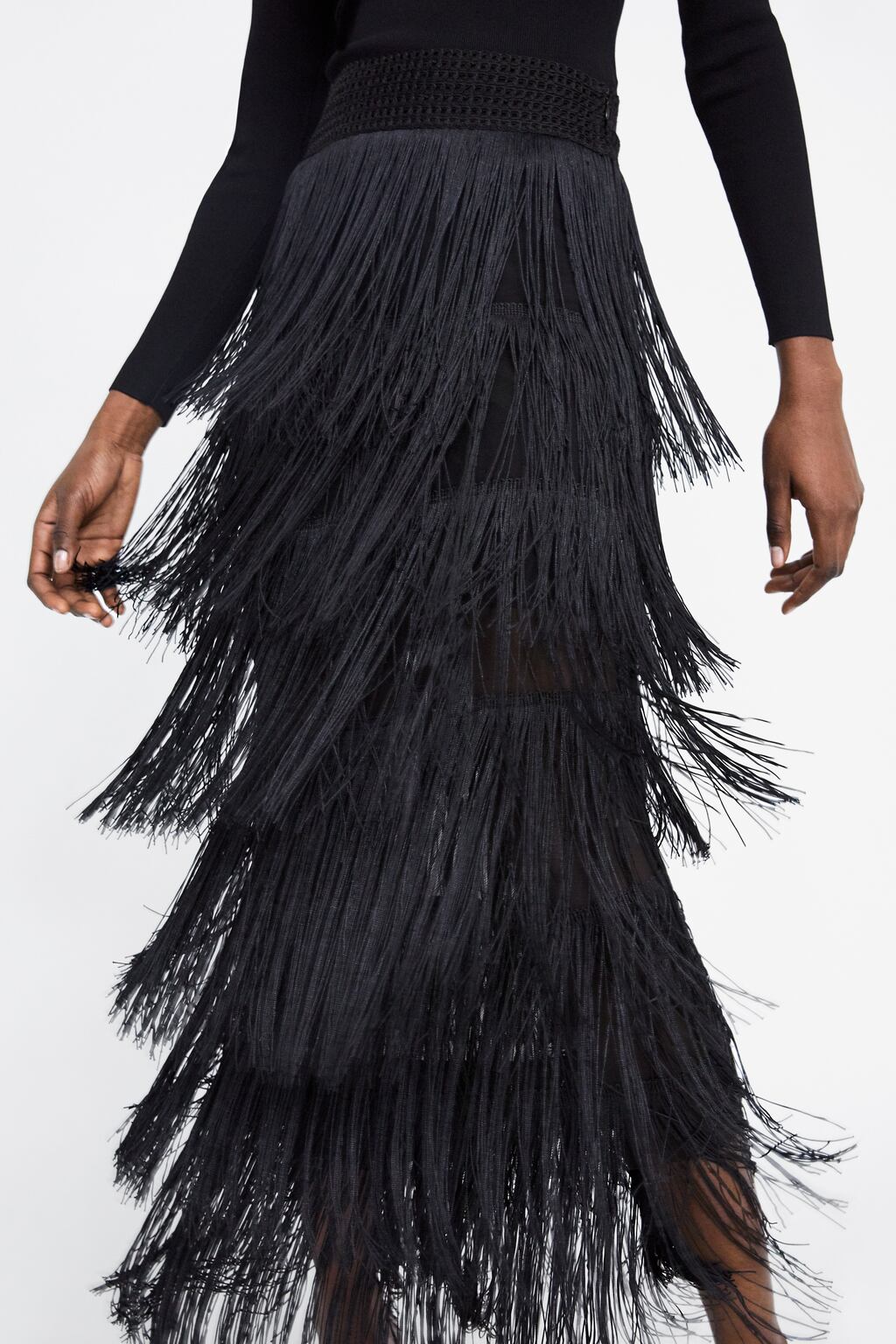 Image 6 of SKIRT WITH MATCHING FRINGING from Zara