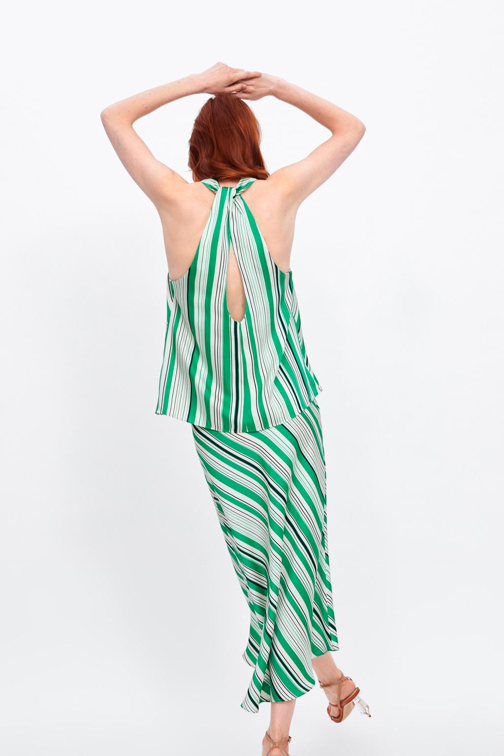 Image 3 of STRIPED HALTER TOP from Zara