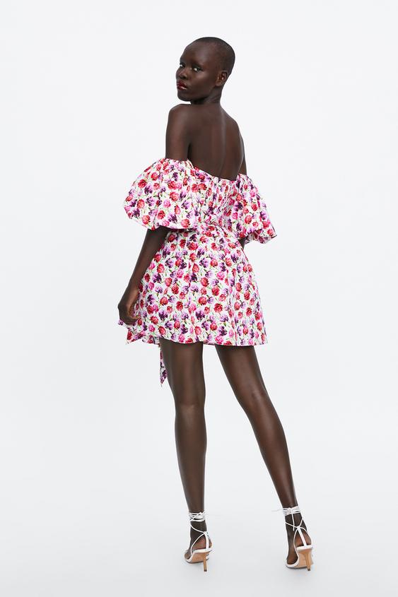 Image 6 of PRINTED DRESS WITH BELT from Zara
