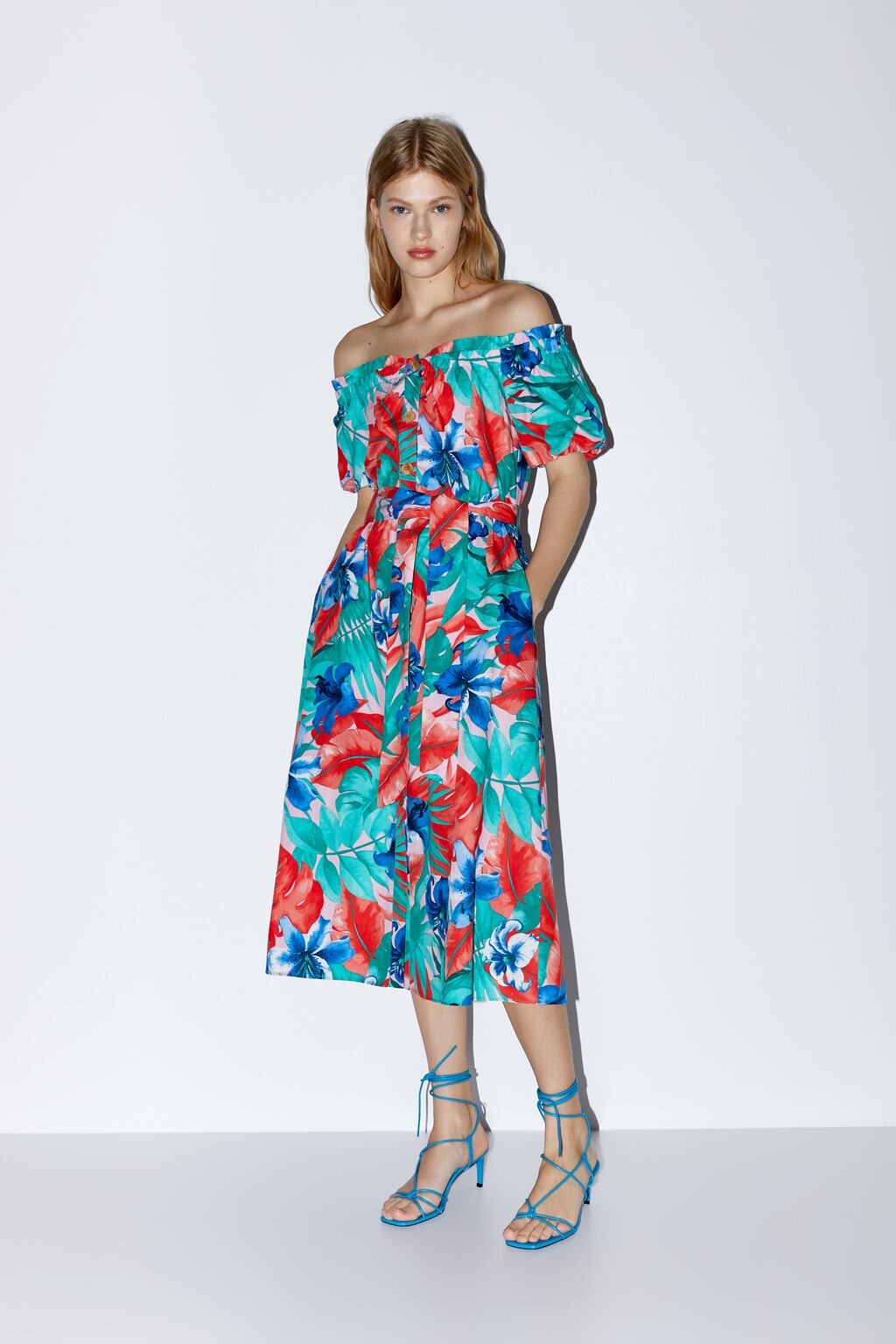 Image 1 of TROPICAL PRINT DRESS from Zara