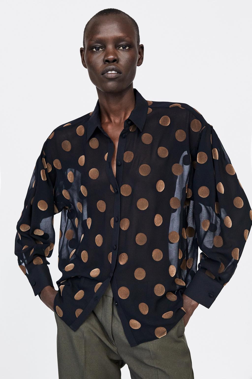 Imagem 2 de CAMISA COM POÃ DE VELUDO da Zara