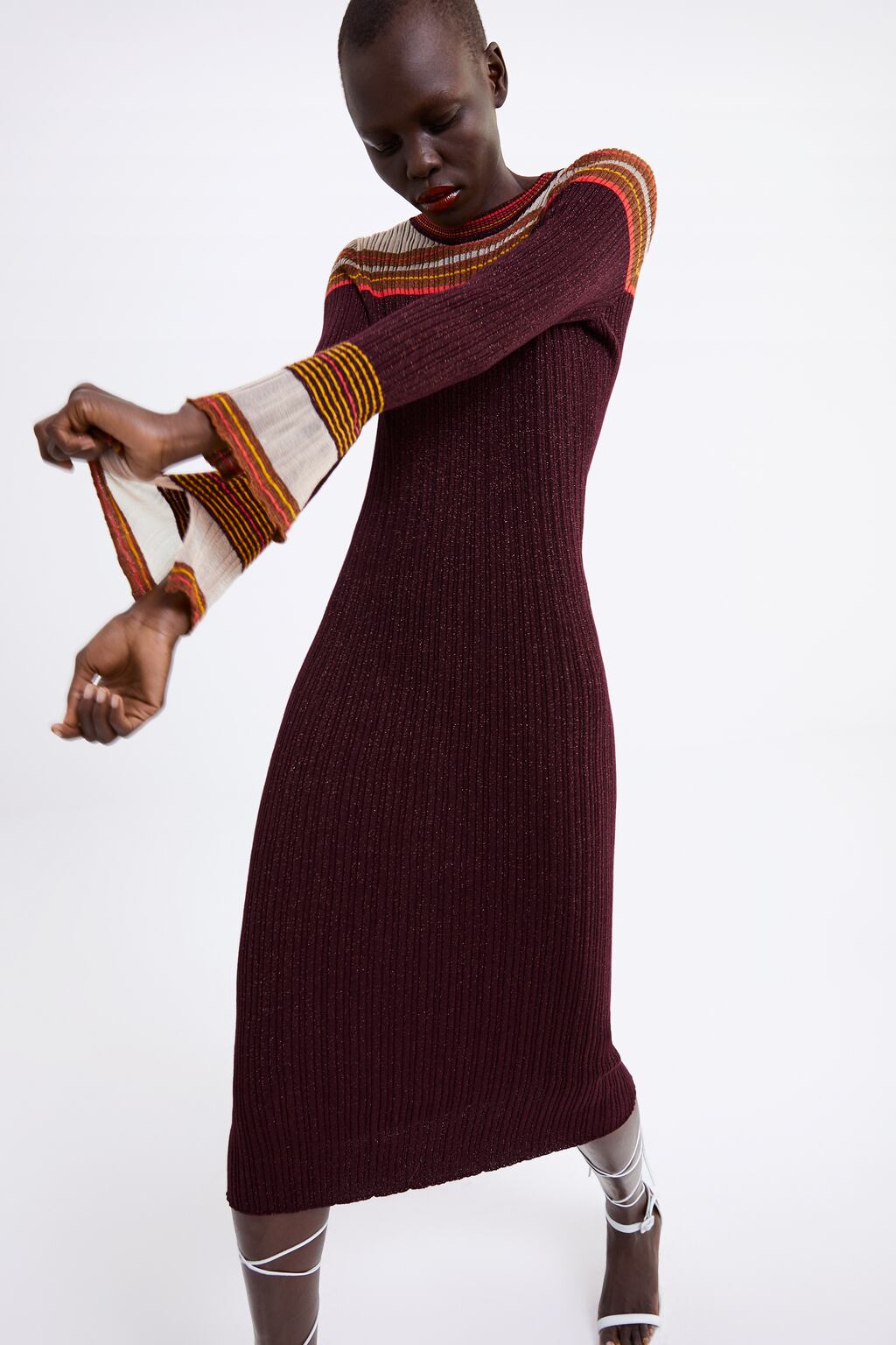 Image 2 of LONG SHINY DRESS from Zara