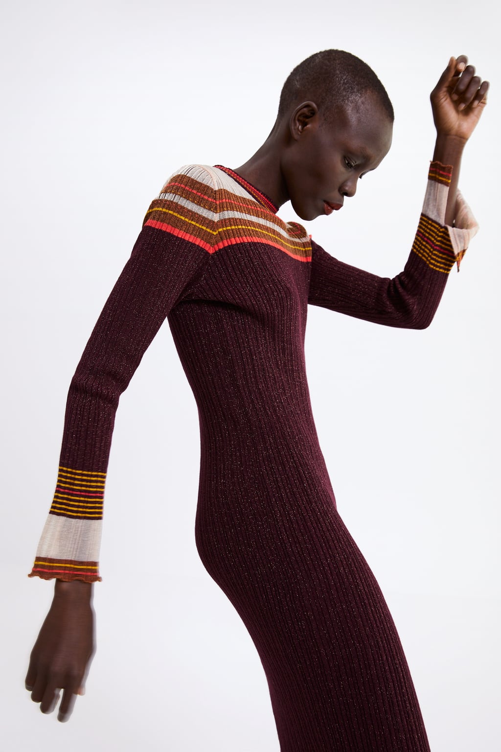 Image 6 of LONG SHINY DRESS from Zara