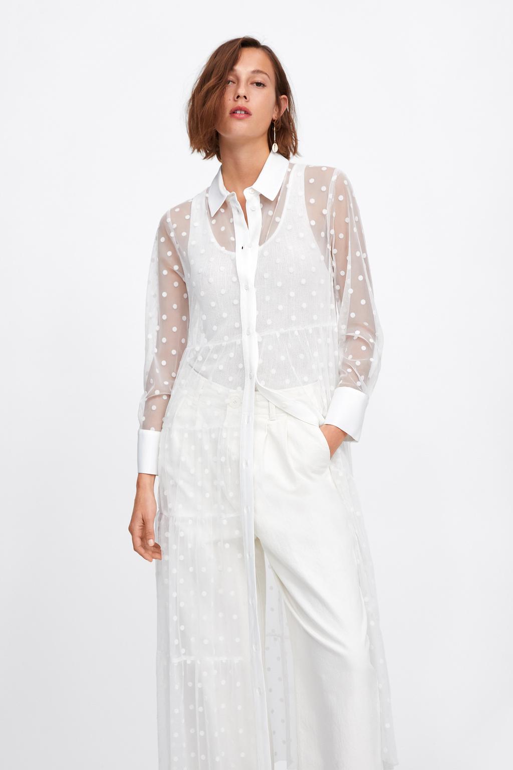 Image 5 of POLKA DOT TULLE DRESS from Zara