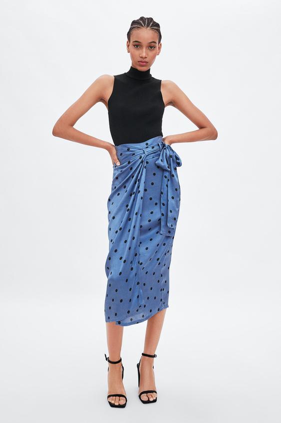 polka dot pareo skirt